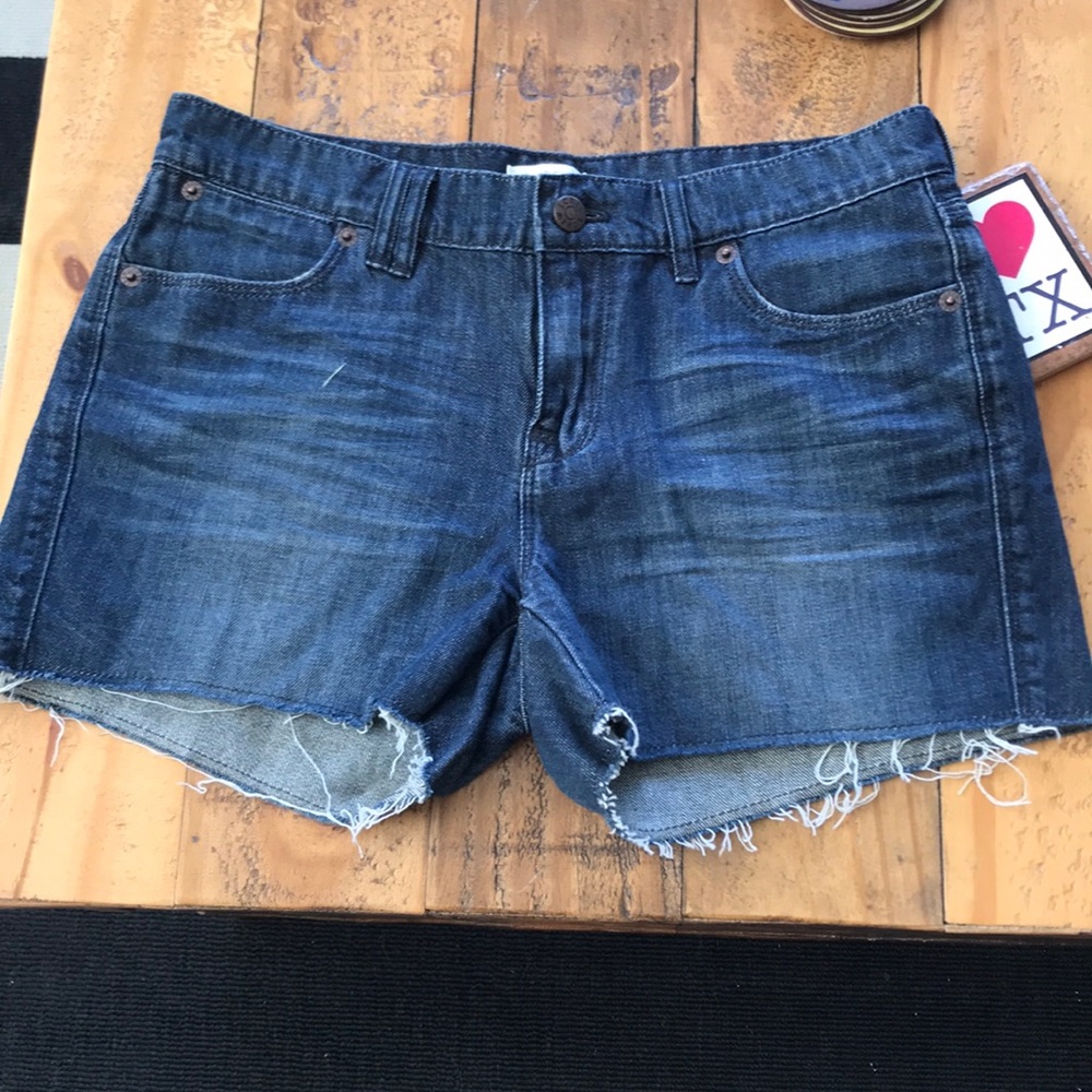 J. crew dark washed denim shorts